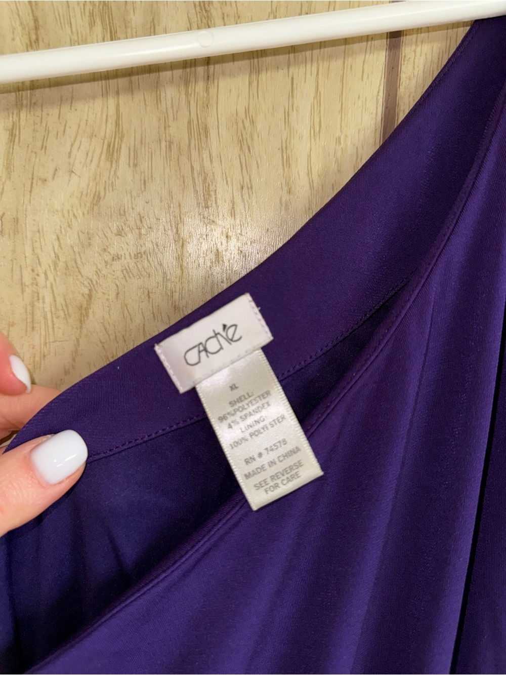 Cache One-Shoulder Dress in Deep Purple